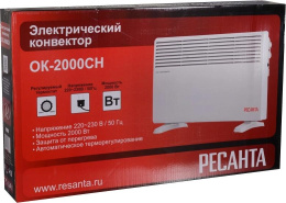 Конвектор Ресанта ОК-2000СН, 2000Вт, с терморегулятором, белый [67/4/21]