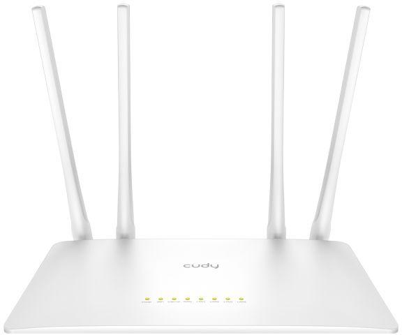 Wi-Fi роутер CUDY WR1200, Wi-Fi 5, AC1200, 2.4/5ГГц, 4 LAN, белый