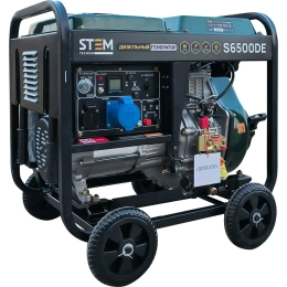 Дизельный генератор STEM Techno s6500de 6,5кв, электростартер, дисплей, подогрев ГЕН019