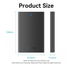 Внешний корпус Vention для HDD/SSD 2.5" USB 3.0 Mirco-B Черный (KPAB0)