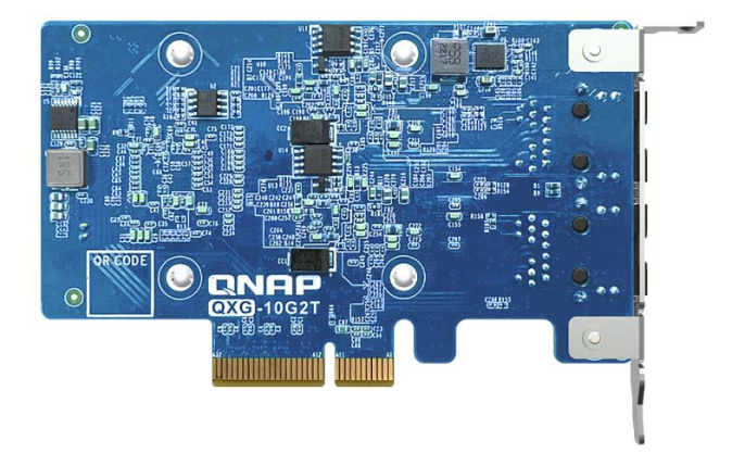 Сетевая карта QNAP QXG-10G2T Dual-port BASET 10GbE network expansion card; low-profile form factor; PCIe Gen3 x4