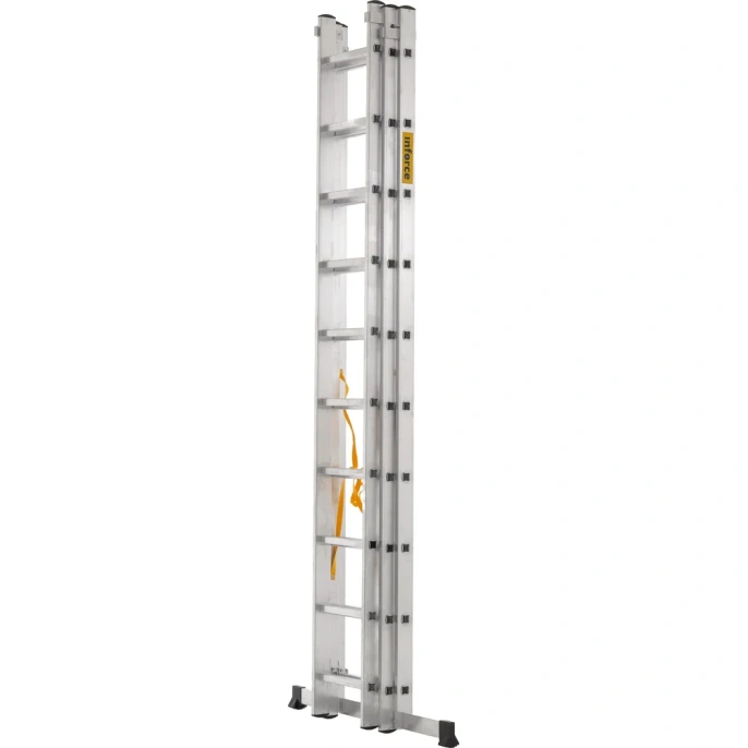 Профессиональная трехсекционная лестница Inforce 3x10 шириной 480мм ЛП-03-19