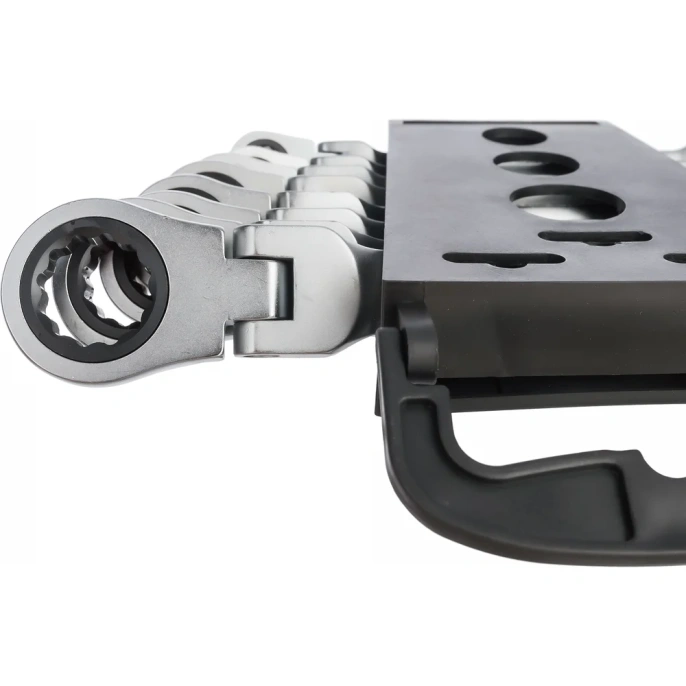 Набор комбинированных шарнирных ключей с трещоткой Gigant 8 шт, Сталь Cr-V, 8-19мм, GCWSMH 8