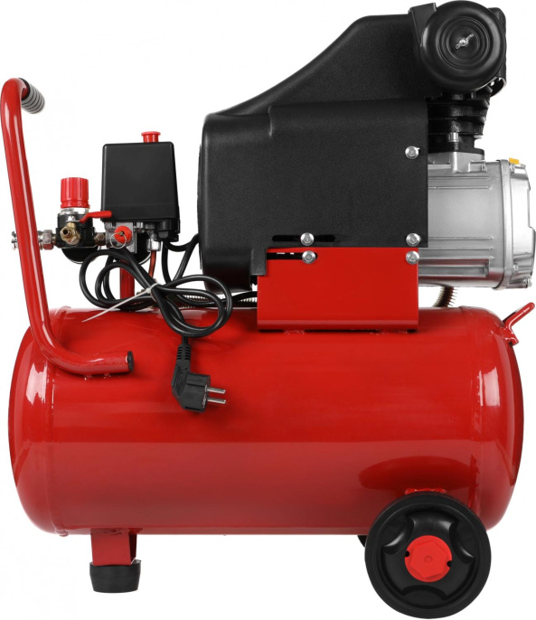 Компрессор поршневой Elitech КПМ 200/24 Промо масляный 220л/мин 24л 1500Вт красный/черный