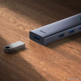 Хаб Baseus BS-OH108 UltraJoy Series 4 порта (USBA to USB3.0*4) Space Grey (B0005280A813-03)