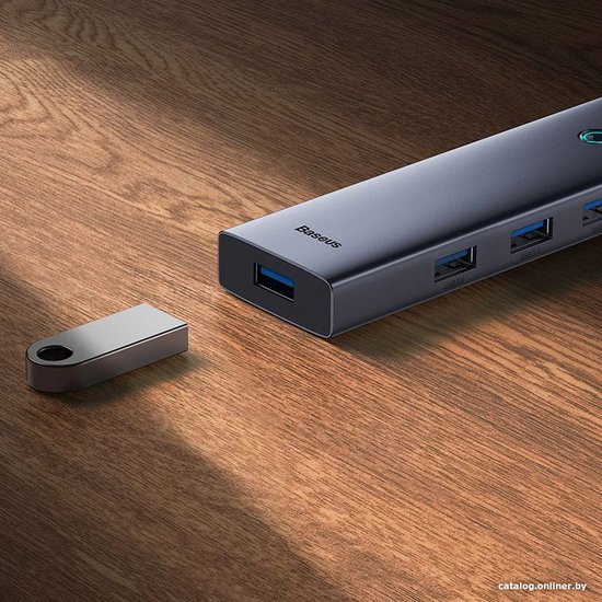 Хаб Baseus BS-OH108 UltraJoy Series 4 порта (USBA to USB3.0*4) Space Grey (B0005280A813-03)