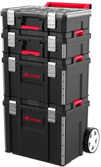 Ящик для инструментов Edon TH-2225 4отд. черный (39767)
