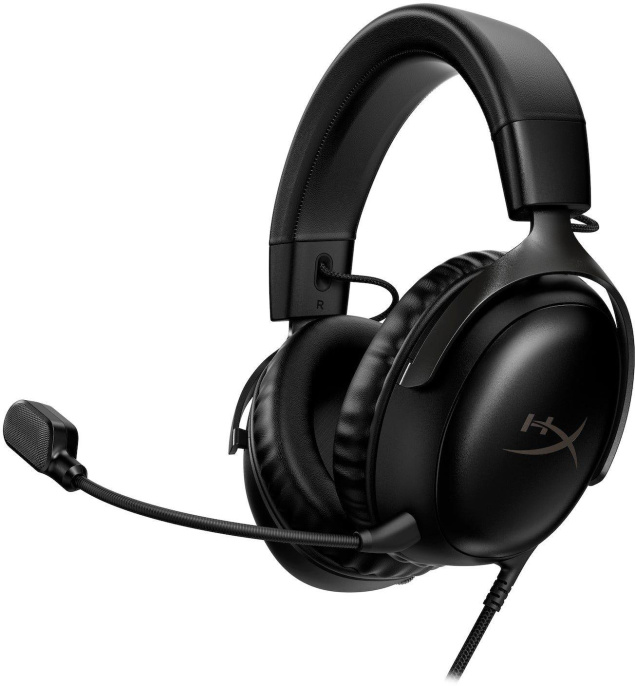 Гарнитура игровая HYPERX Cloud III, для компьютера и игровых консолей, мониторные, проводные, черный [727a8aa]