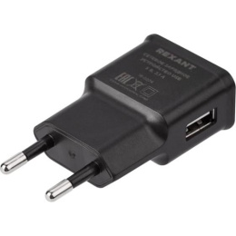 Rexant 16-0274 Сетевое зарядное устройство USB, 5V, 2.1 A, черное