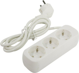 Сетевой удлинитель Defender E318, 1.8м, белый [99221]