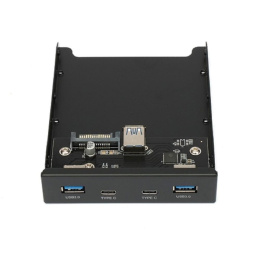 Адаптер Gembird Планка USB 3.0 на переднюю панель в отсек 3.5" 2xUSB-A 3.0 + 2xType-C FP3.5-USB3-2A2C