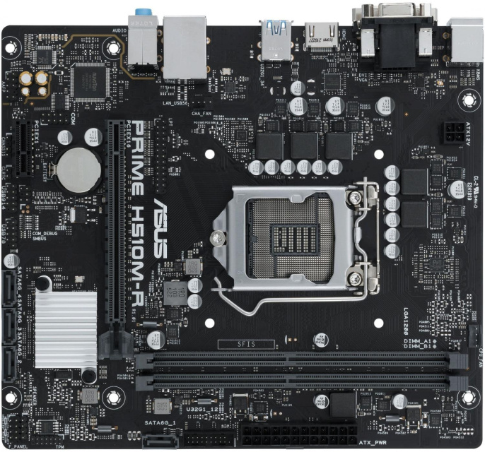Материнская плата ASUS PRIME H510M-R-SI, Socket LGA 1200, Intel H510, mATX, Ret White Box