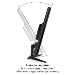 Монитор 24" ExeGate EB2400A (VA LED Grade A+, FHD, 1920x1080@75Гц, 16:9, 200cd/m2, 3000:1, 178°/178°, 5ms, D-Sub, HDMI, Flicker-free, Low Blue Light, кабель HDMI 1.5м, VESA, регулировка наклона (tilt), черный) EX297377RUS