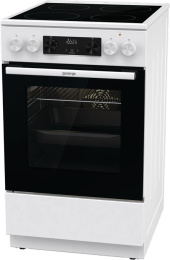 Электрическая плита Gorenje GEC5C61WG, стеклокерамика, без крышки, белый