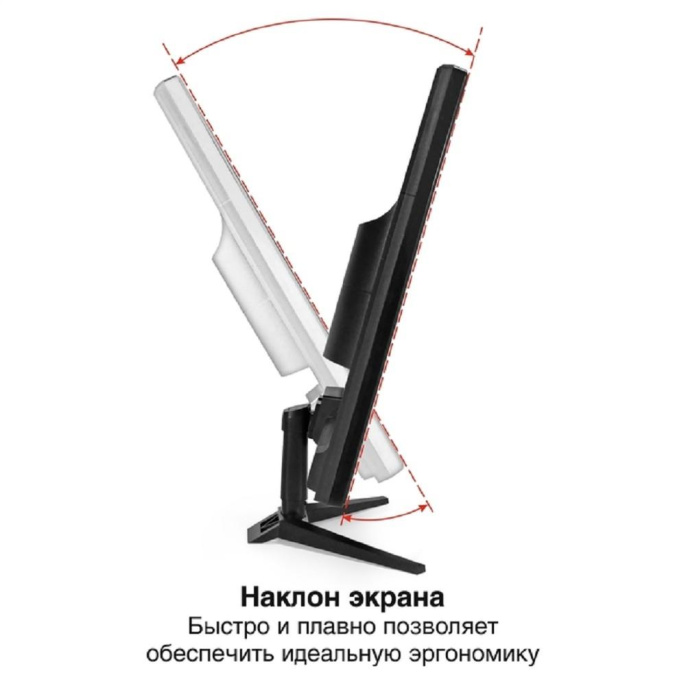 Монитор 24" ExeGate EB2400A (VA LED Grade A+, FHD, 1920x1080@75Гц, 16:9, 200cd/m2, 3000:1, 178°/178°, 5ms, D-Sub, HDMI, Flicker-free, Low Blue Light, кабель HDMI 1.5м, VESA, регулировка наклона (tilt), черный) EX297377RUS