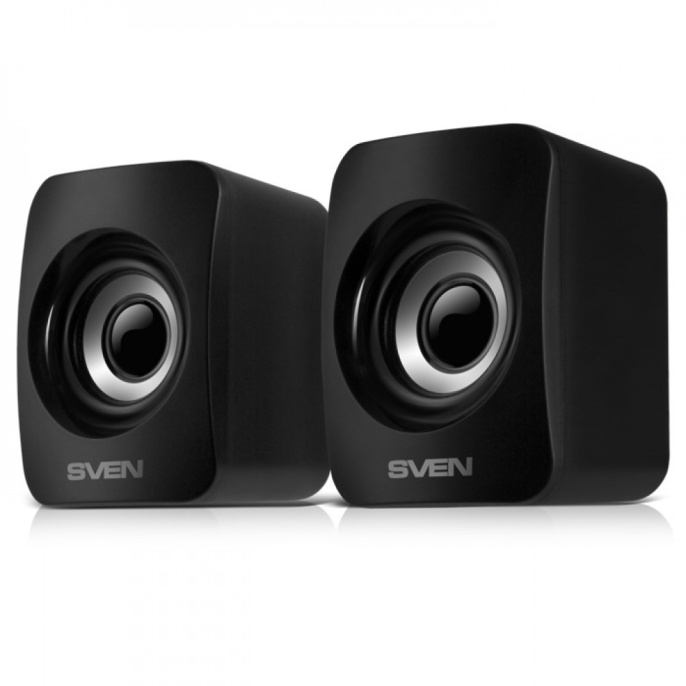 Акустика Sven 130 Черный (SV-020224) (настольная/полочная, 2.0, мощность (RMS): 6 Вт, 100-20000 Гц, питание: USB, пластик)