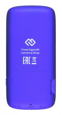 MP3 плеер Digma B4 flash, 8ГБ, синий