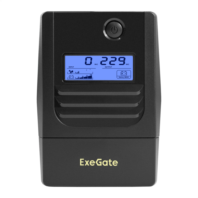 ИБП ExeGate Smart LB-400.LCD.AVR.4C13 (400VA/240W, LCD, AVR, 4*C13, батарея 12V 4.5Ah, Black) EX299623RUS
