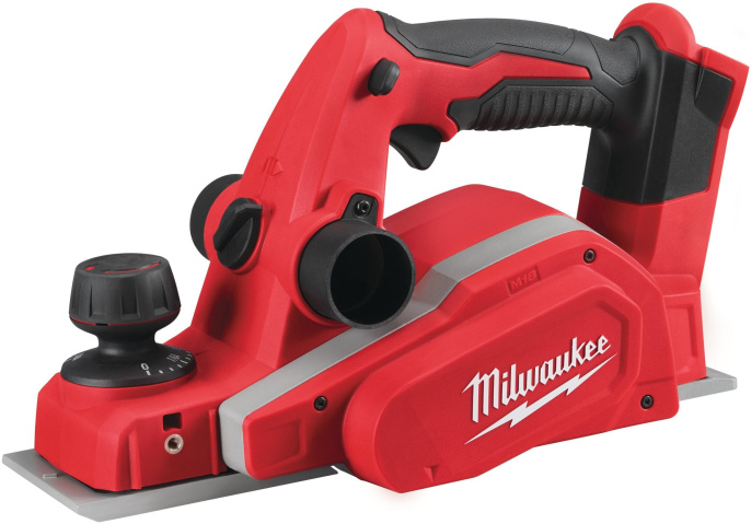 Рубанок Milwaukee M18 BP-0 4933451113 аккумуляторный, 18 В, ширина реза: 82 мм, гглубина строгания: 2 мм, скорость без нагрузки: 0-14000 об/мин, без зарядного устройства, без акб