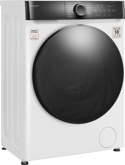Стиральная машина WEISSGAUFF WM 4427 Inverter Steam, с фронтальной загрузкой, 7кг, 1200об/мин, с паром, инверторная