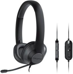 Гарнитура Creative HS-720 V2,  для компьютера, накладные,  проводные, черный [51ef0960aa000]