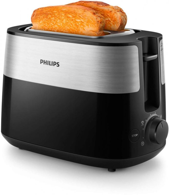 Тостер PHILIPS HD2516,  черный/стальной [hd2516/90]