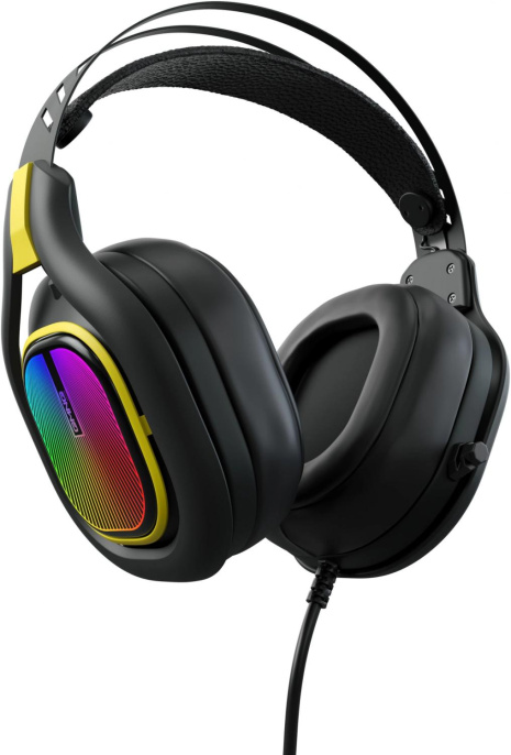 Гарнитура игровая GMNG HS-L630G,  для компьютера, мониторные,  проводные, черный  / желтый [1533561]
