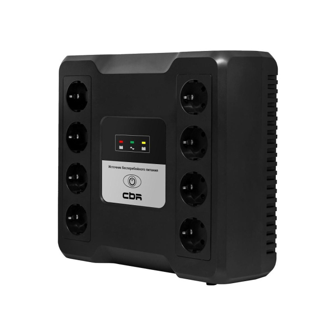 ИБП CBR CRYSTAL CTL-600 [Line Interactive, 600 VA / 360 W 8 x EURO, 8 с резервированием и фильтрацией, Breaker] CTL-600B-8F-LDK