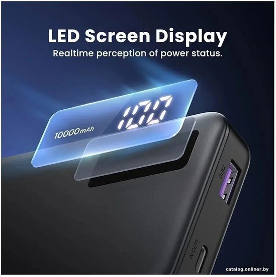 Внешний аккумулятор UGREEN PB311 25742 10000mAh Mini Quick Charging 20W Power Bank. Цвет: черный (25742_)