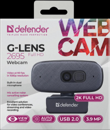 Web-камера Defender G-Lens 2695,  черный [63195]