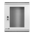 Шкаф телекоммуникационный 10" настенный 9U ExeGate EC-WM-9U.280.G.GREY (10”, 9U, 350x280x420mm (ШхГхВ), передняя дверь закаленное стекло, пыле- и влагозащита IP23, светло-серый RAL 7035) EX298625RUS