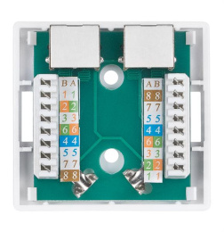 Розетка Cabeus WS-8P8C-CAT.5E-SH-2 комп. RJ45 кат.5E бронз.