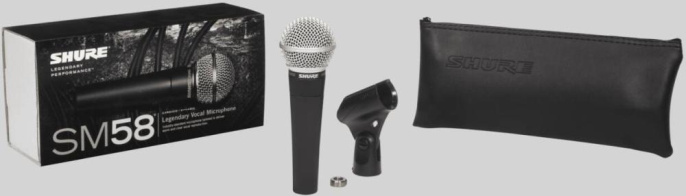 Микрофон проводной SHURE SM58-LCE черный/серебристый