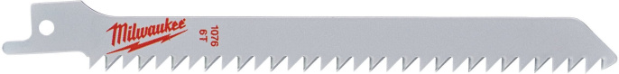 Полотно для сабельной пилы Milwaukee Sawzall S744D 150х6 3шт 48001076 HCS, подходят для резки дерева и пластика, большая скорость резки
