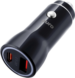 Автомобильное зарядное устройство Buro BUCN1, USB-A, USB-C, 18Вт, 3A, черный [bucn18p110bk]