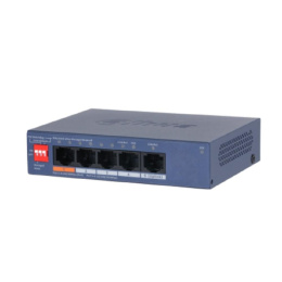 Коммутатор Dahua DH-CS4005-4ET1GT-60 (L2) 4x100Мбит/с 1x1Гбит/с 4PoE 60W управляемый