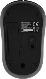 Мышь беспроводная Defender Hit MM-495, радио, оптическая, USB, 1600dpi, черный [52495]