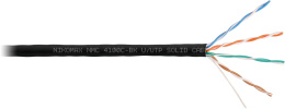Кабель информационный Nikomax NMC 4100C-BK кат.5E U/UTP 4 пары нг(А)-HF внутренний 305м черный