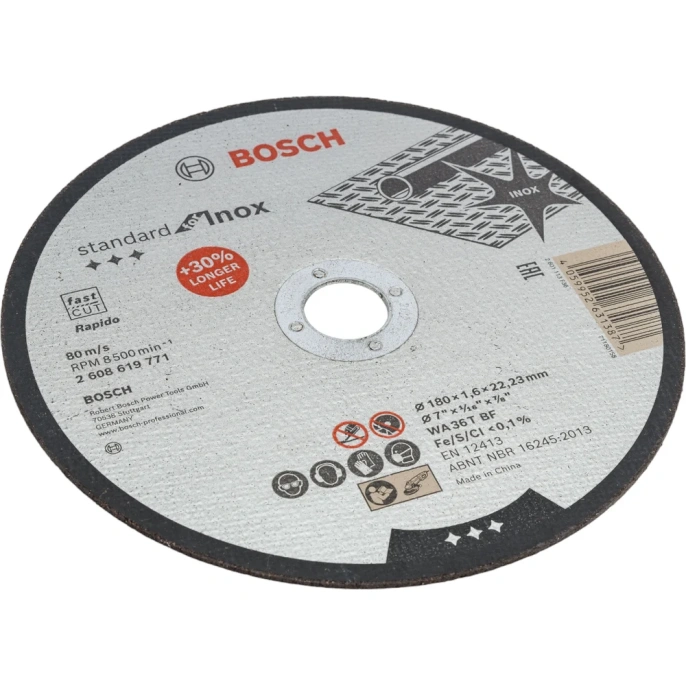 Отрезной круг Standard for Inox 180x1.6 мм Bosch 2608619771