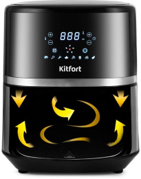 Аэрогриль Kitfort КТ-2221 3.3л 1500Вт черный/серебристый
