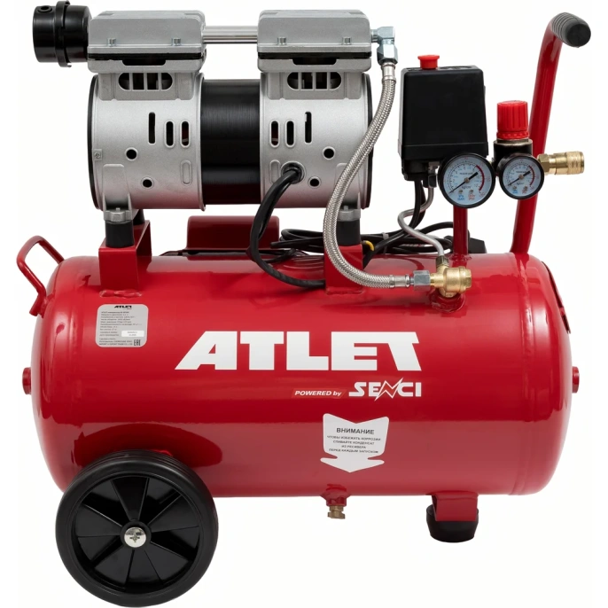 Поршневой безмасляный компрессор ATLET (24 л, 8 бар, 40 л/мин) SC-OF24L