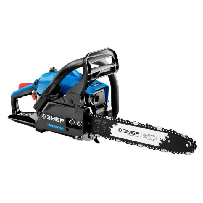 Зубр "ПРОФЕССИОНАЛ" [ПБЦ-370 35П] Бензопила цепная { хромир цилиндр, праймер, 37 см3 1,2 кВт , шина 35см, 12500об/мин }