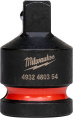 Адаптер для головок Milwaukee Shockwave с 1/2" на 3/8" 4932480354 переходник квадрат-квадрат, шариковый механизм фиксации, 2 отверстия и кольцевая канавка, материал: легированная сталь