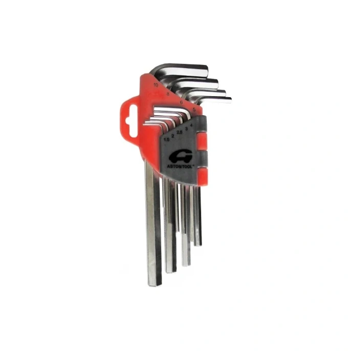 Набор шестигранных ключей ABTOMTOOL РROFFI 9 пр, DIN3124, CrV, малые 56109