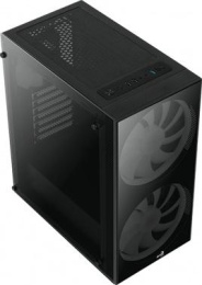 Корпус ATX Aerocool Python-G-BK-v1, Midi-Tower, без БП, черный