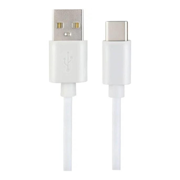 PERFEO Кабель USB A вилка - C вилка, 2.4A, белый, силикон, длина 1 м., ELASTIC U4717