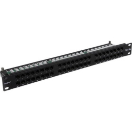 Патч-панель ExeGate EPPHD-19-48-8P8C-C5e-110D (19", UTP, 48 port, cat.5e, KRONE&110(dual IDC), 1U, RoHS, с кабельным органайзером, Black, RTL) EX281081RUS