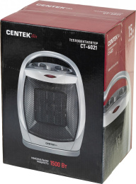 Тепловентилятор керамический CENTEK CT-6021, 1500Вт, с термостатом, 2 режима, серый, черный
