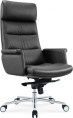 Кресло руководителя Cactus CS-LBK-AMSTERDAM, кожа, до 120кг, черный