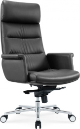 Кресло руководителя Cactus CS-LBK-AMSTERDAM, кожа, до 120кг, черный